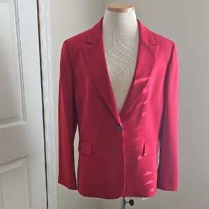 Red Blazer Jacket By Tahari Arthur Levine In Size 14.